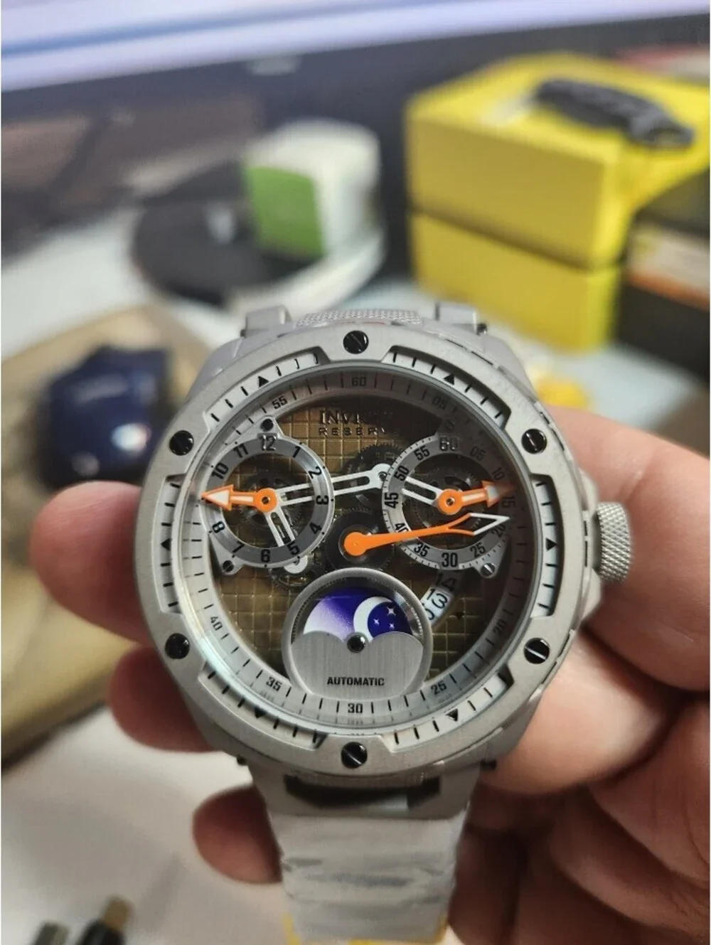 Invicta Eclipse Automatic Shot Blast Titanium 50mm (50036)